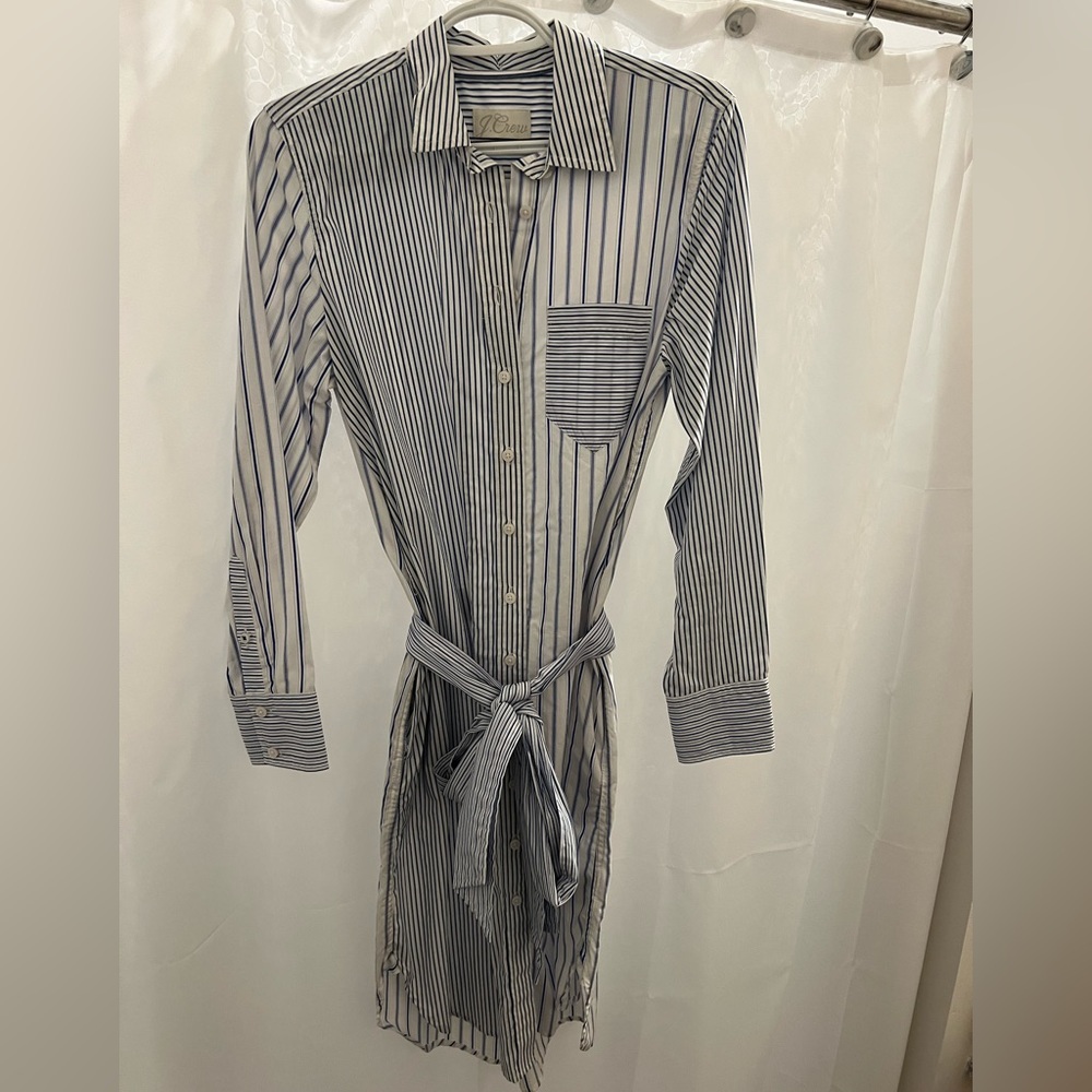 J. Crew blue/white stripe dress. Size 4 - tags are taken off but never worn.